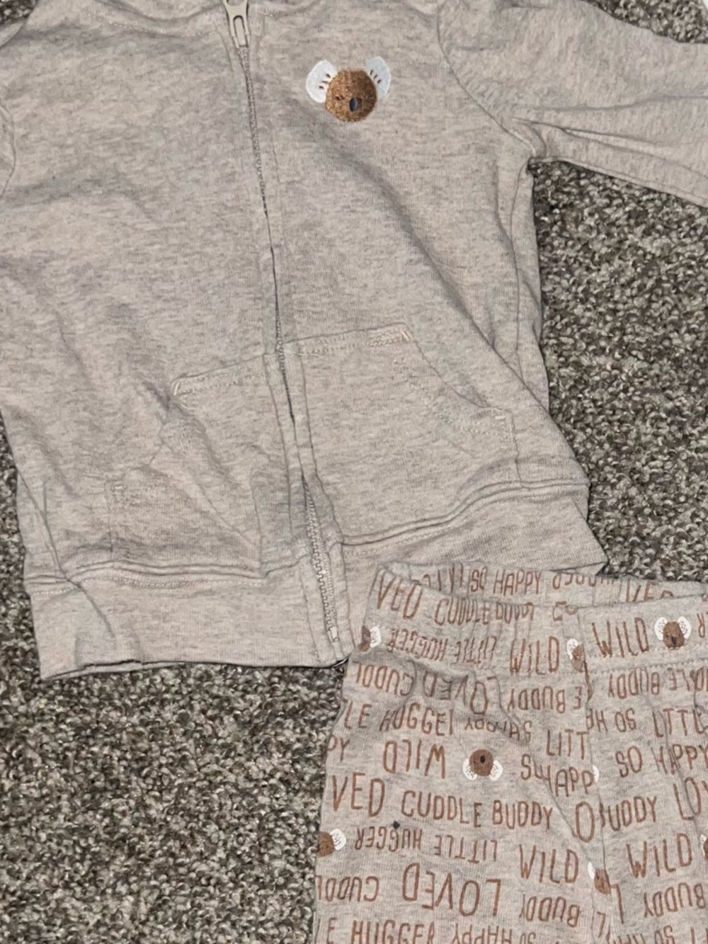 Baby Boy 6M Outfit Bundle Hoodie Pants Onesie Bear Neutral Carter’s Baby Boy lot - Picture 4 of 5